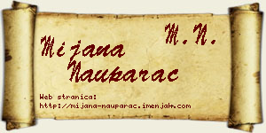 Mijana Nauparac vizit kartica